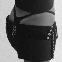 Leather Snap Skirt